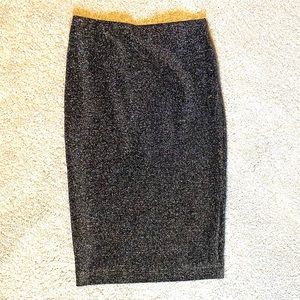 Express Metallic pencil skirt